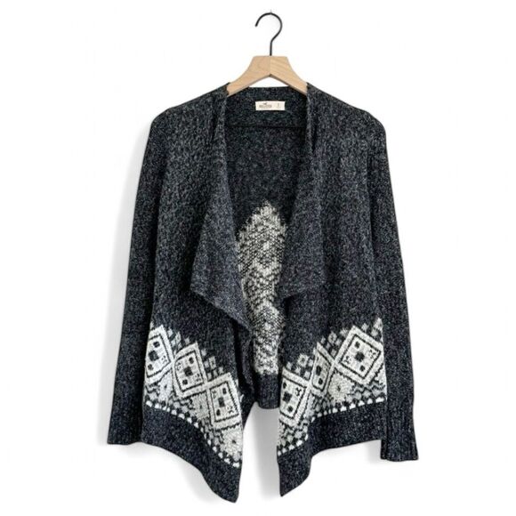 Hollister Open Front Aztec Cardigan Sweater Nordic Sz S - Picture 1 of 9